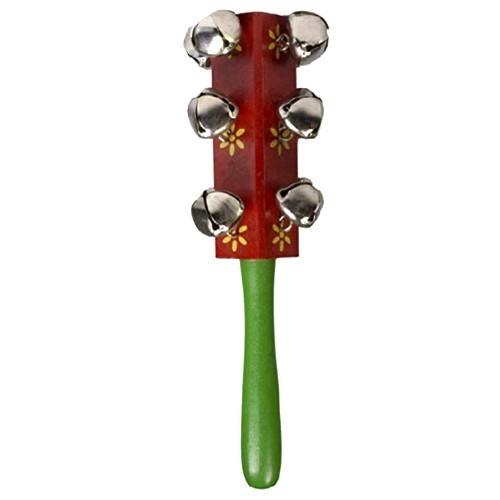 Traditional Channapatna Handmade Wooden Baby Handle Jingle Bell Rattle Toy