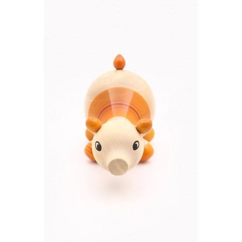 Handicraft Channapatna Toys Of Wooden White Pig Design For Playing, Decorating Purpose