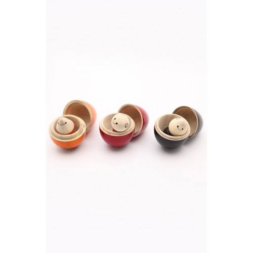 Beautiful Handicraft Channapatna Wooden Box Toy (Set Of 3) Design For Playing, Decorating Purpose