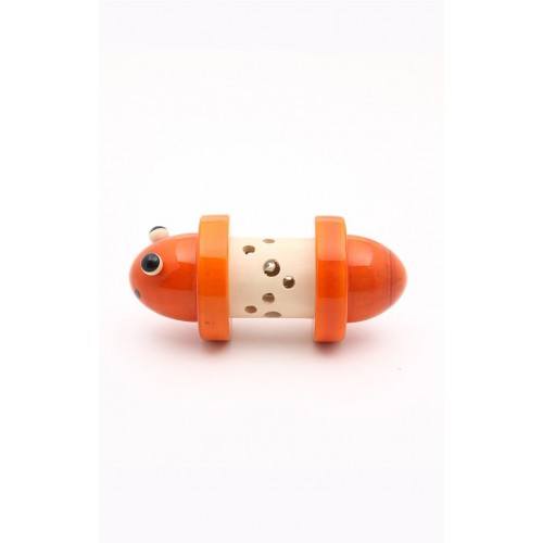 Wooden Channapatna White & Orange Toy For Kid