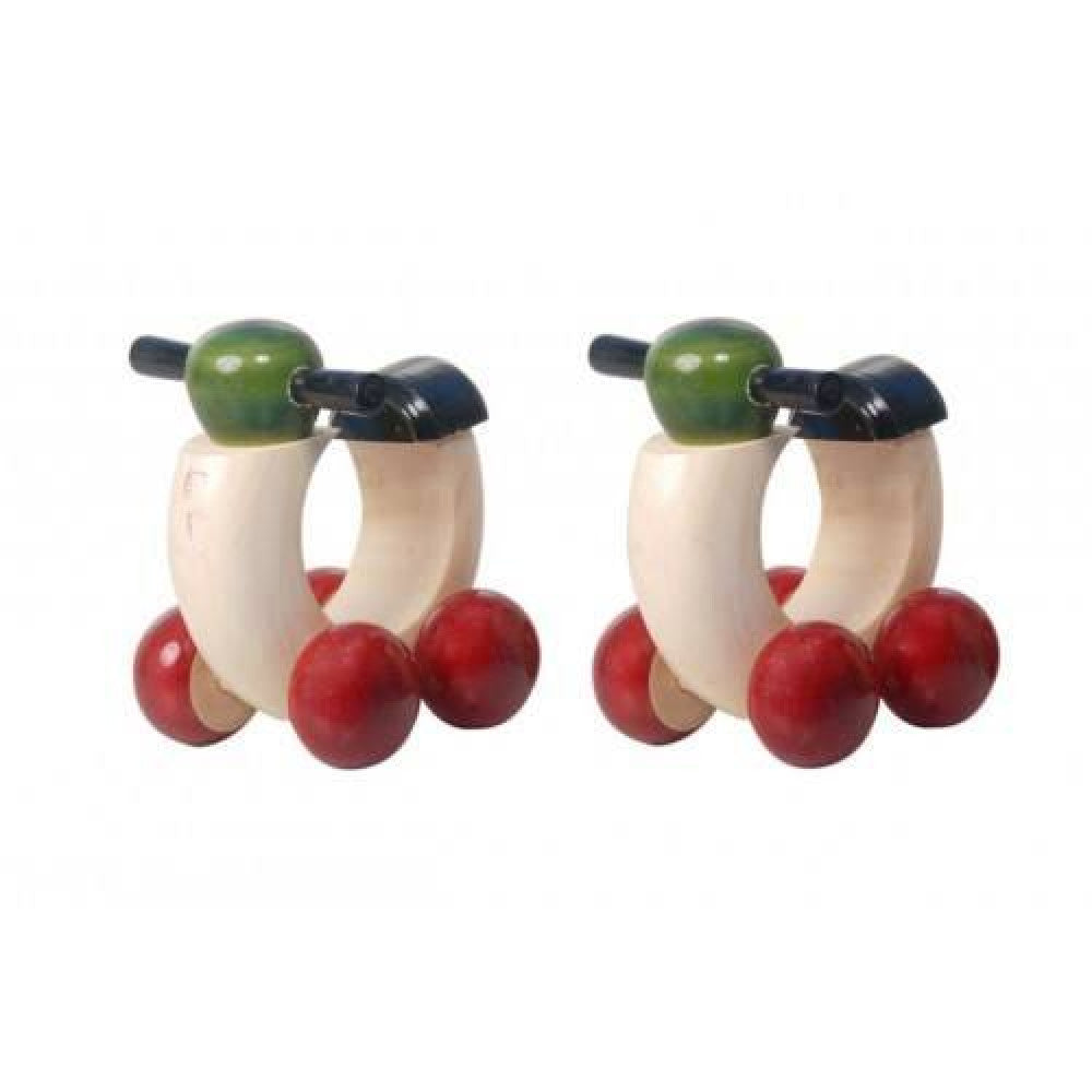 Channapatna Toys & Dolls Handcrafted Wooden Scooter (Set of 2) For Kids Playing