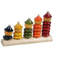 Channapatna Toys & Dolls Handcrafted Wooden Counting Pyramid