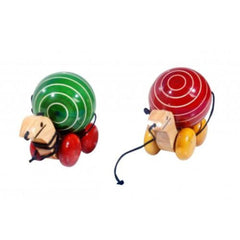 Channapatna Toys & Dolls Handcrafted Wooden Tortoise Set Of 2 For Decoration Purpose