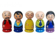 Channapatna Toys & Dolls Handcrafted Wooden Men Family Pack