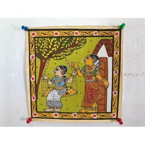 Indian Folk Art Handmade Cheriyal Painting