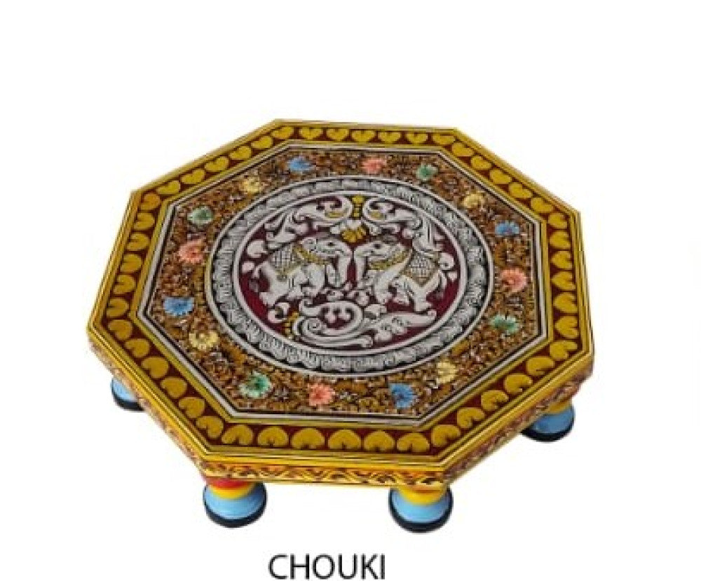 Chouki with the 2 Elephants Handpainted
