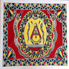 Classic Lady With Snakes Manjusha Painting
