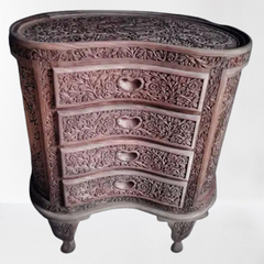 Classic Wardrobe Kashmir Walnut Wood Carving