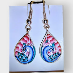 Classy Earrings Gulabi Meenakari Art