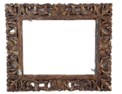 Classy Square Wooden Frame Mirror