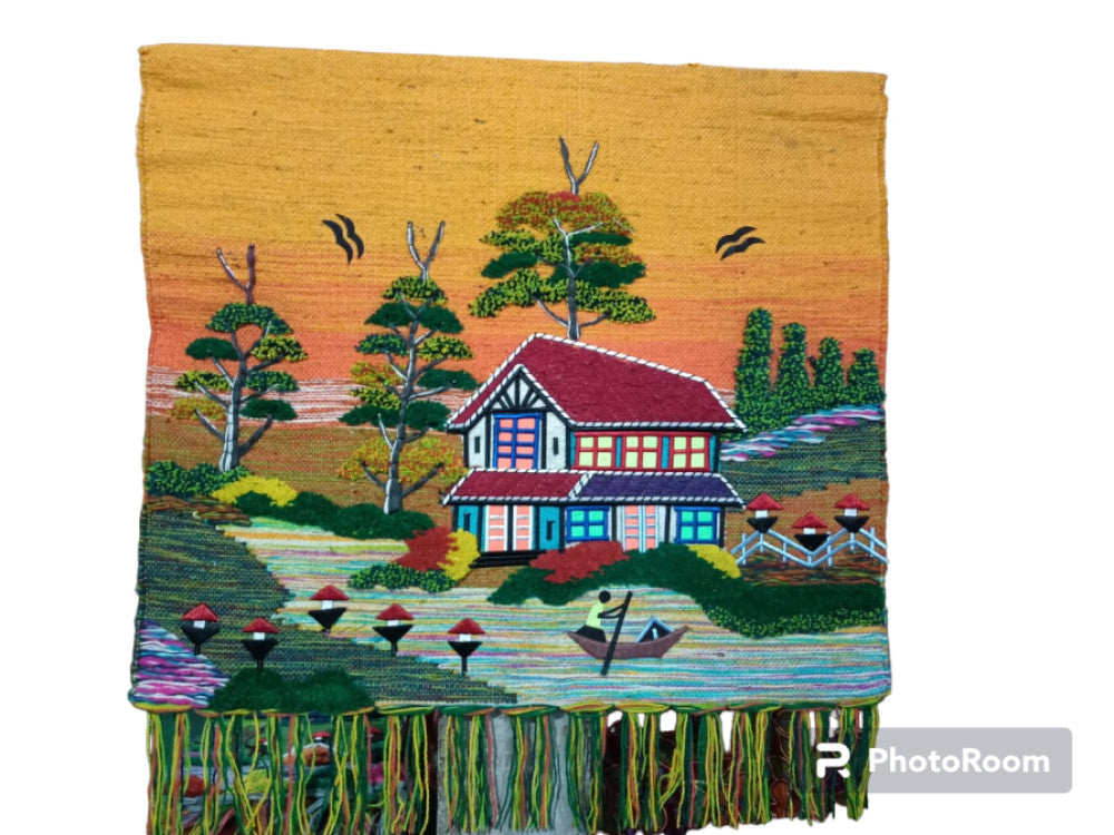 Colorful Jute Wall Hanging