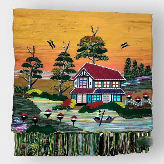 Colorful Jute Wall Hanging