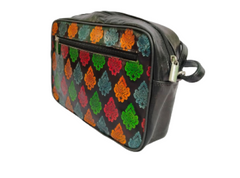 Colourful Grey Pouch Sling Leather Bag