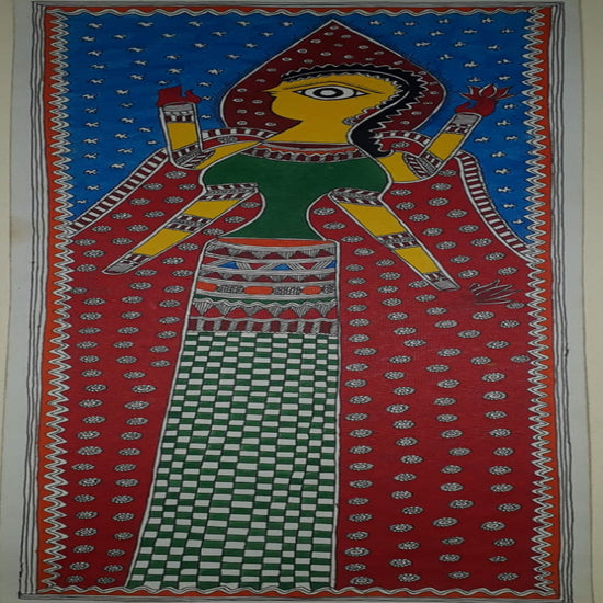 Shop – Colourful Lady Madhubani Painting - GI Heritage– Gi Heritage