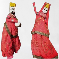 Colourful Orange Kathputhlis Of Rajasthan