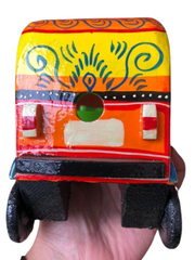Colourful Pink & Green Wooden Autorickshaw