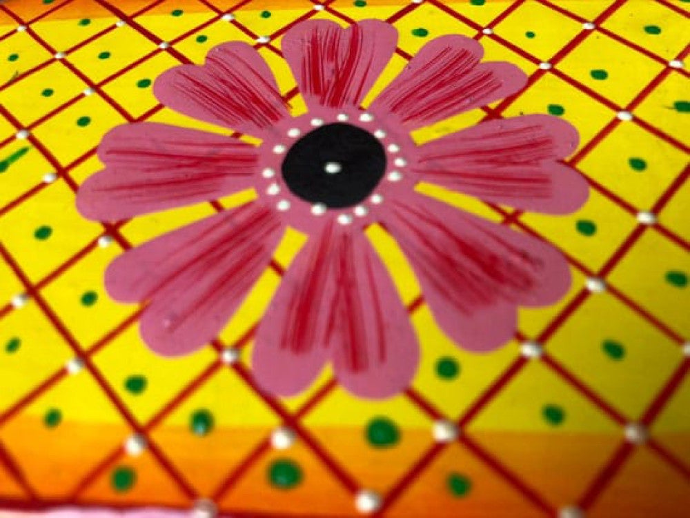 Colourful Pink & Green Wooden Autorickshaw