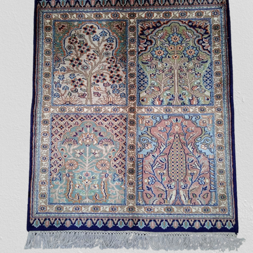 Colourful Trees Hand Knotted Carpet 16/16 Knots