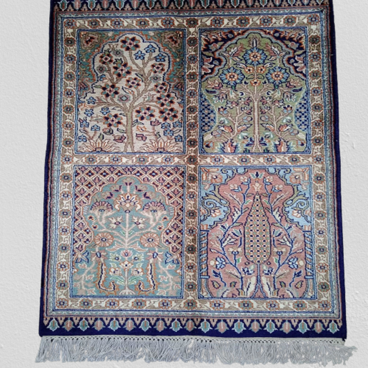 Colourful Trees Hand Knotted Carpet 16/16 Knots