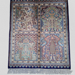 Colourful Trees Hand Knotted Carpet 16/16 Knots