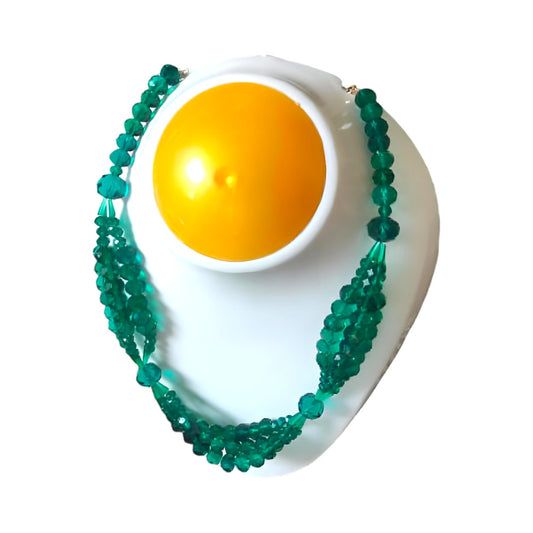 Colourful Turquoise Glass Beads Necklace Set