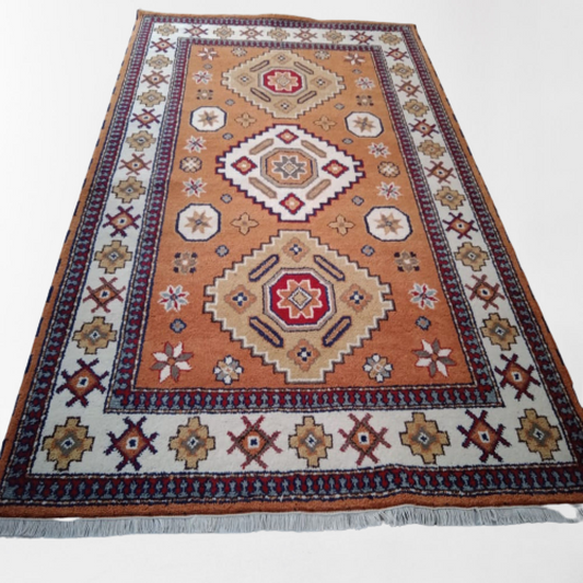 Colourful Yellow Handmade Badohi Carpet