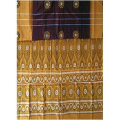 Cotton Yellow and Maroon Pattern of Orissa Bomkai Saree & Fabrics