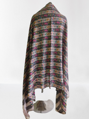 Cream Based Stripes Multicolour Floral Design Kani Shawl