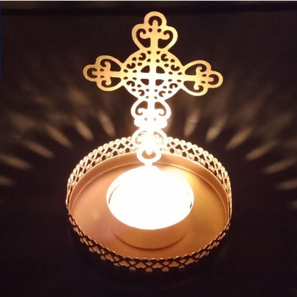 Cross Iron Shadow Diya