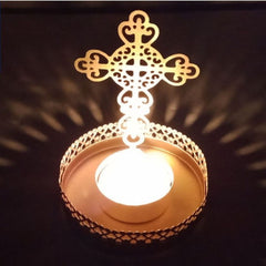 Cross Iron Shadow Diya