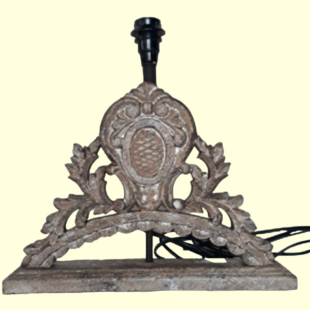 Crown Shape Patina Without Shade Lamp