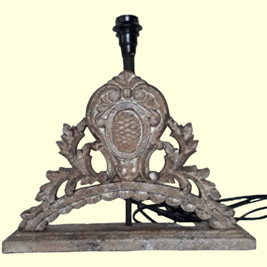 Crown Shape Patina Without Shade Lamp