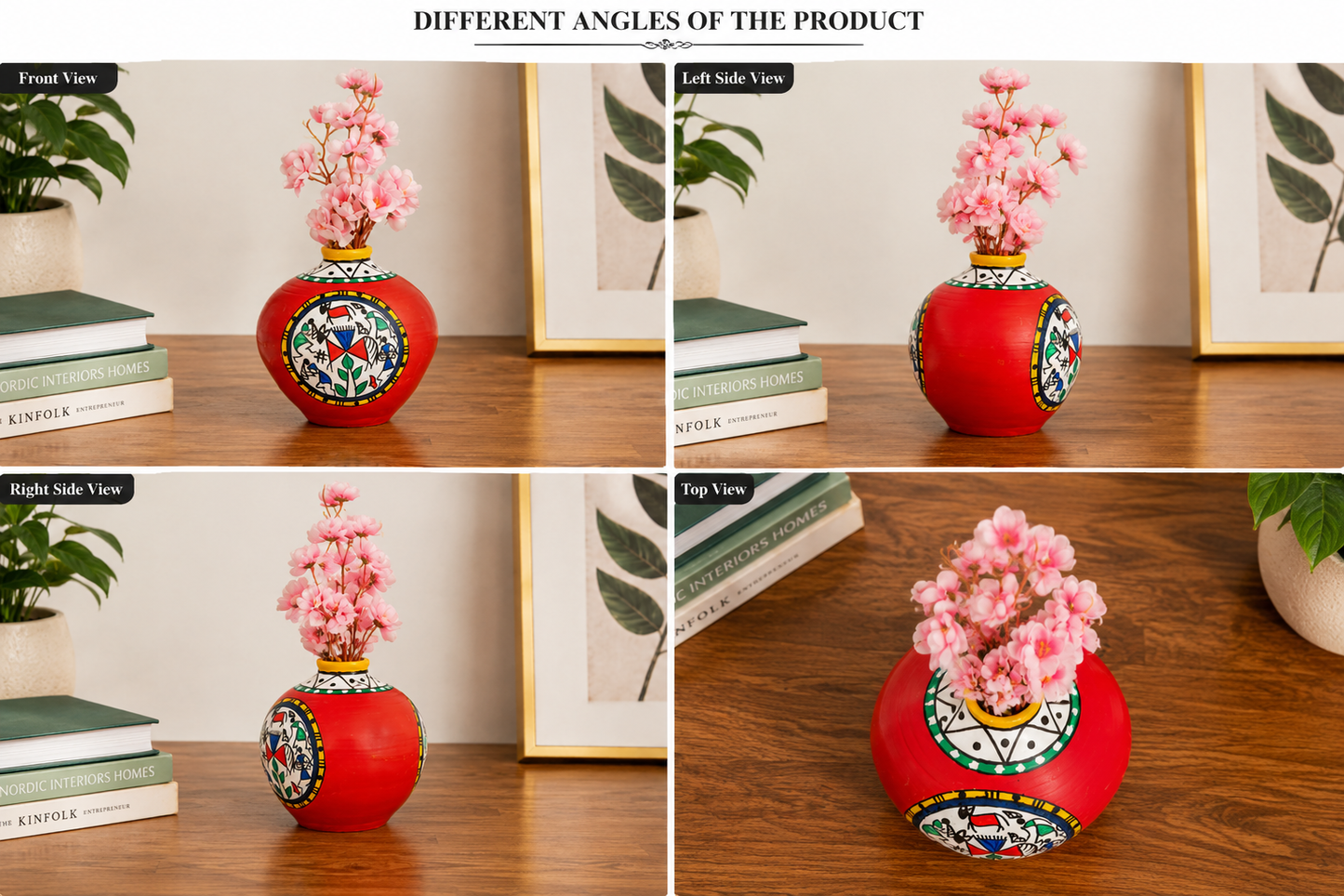 Red tribal Terracota vase