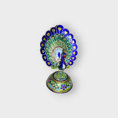 Dancing Peacock Banaras Gulabi Meenakari Art
