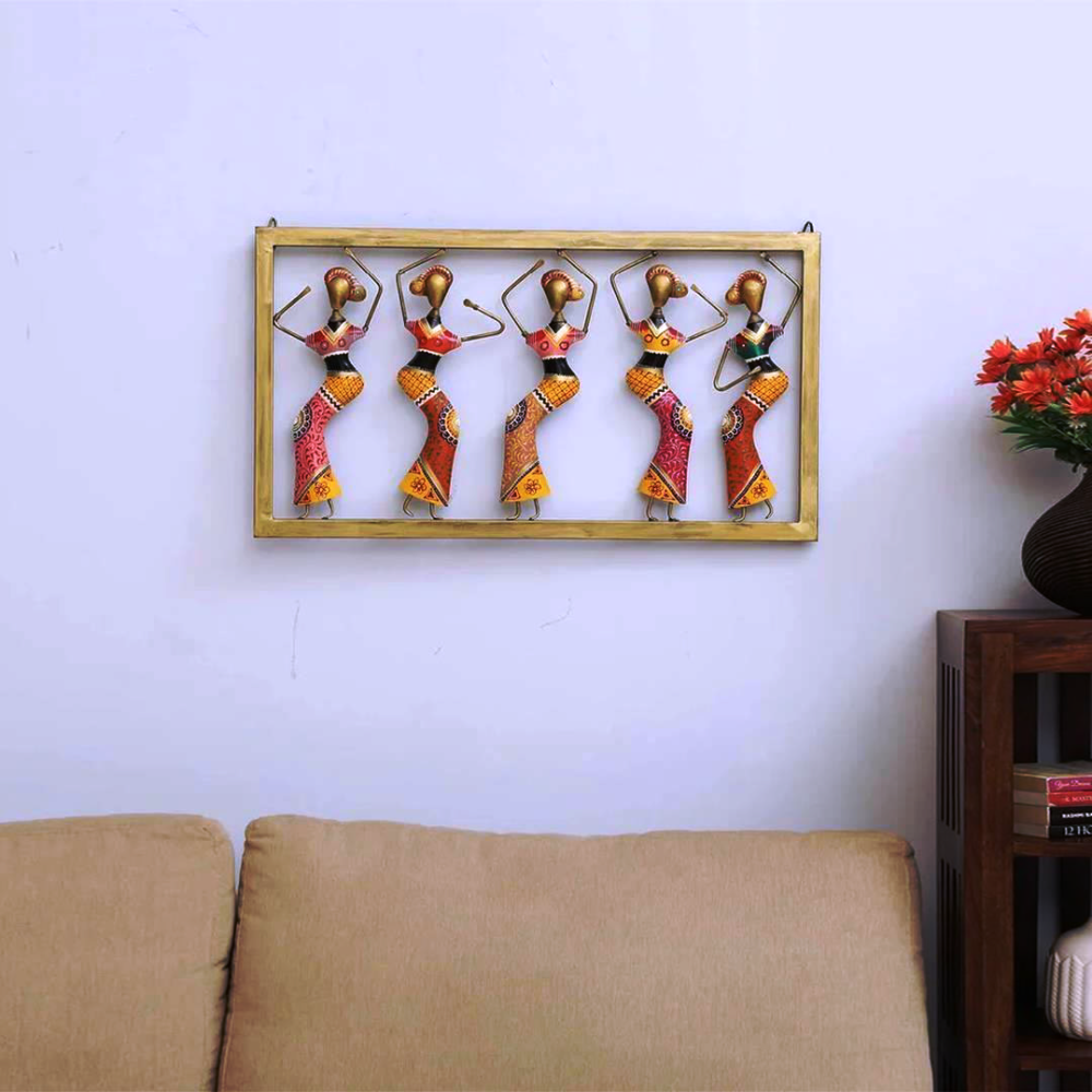Dancing Woman Metal Art Frame
