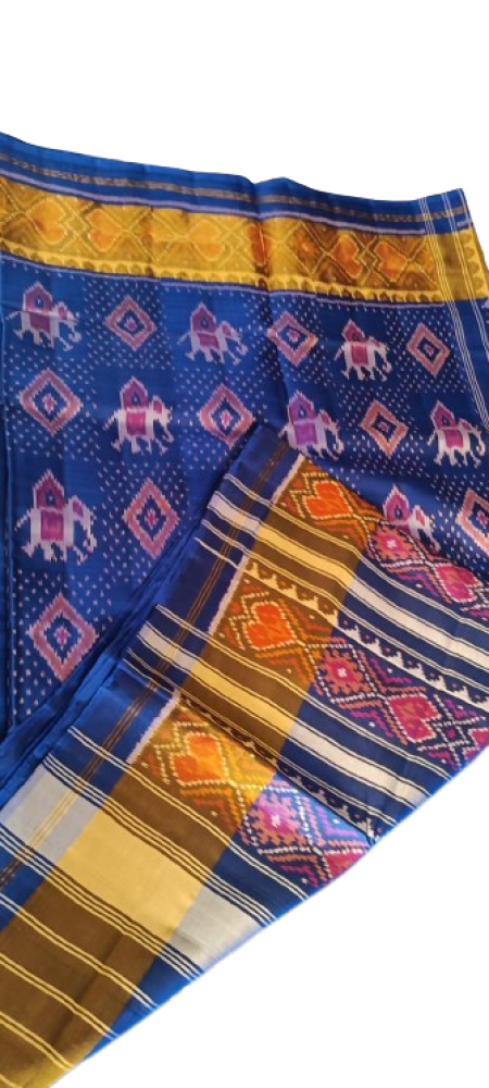 Dark Blue Colour Rajkot Patola Saree