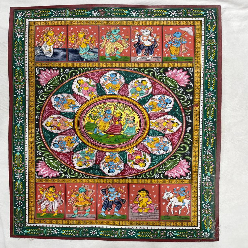 Dashavataram Odisha Patchithra (19x13 inch)