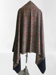 Dashing Black Floral Prints Kani Shawl