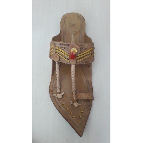 Handicraft Trendy Look Kolhapuri Chappals Design In Dark Brown Colour For Women