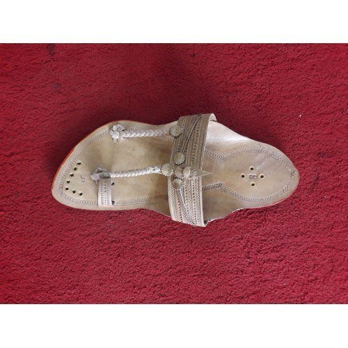 Handicraft Trendy Look Kolhapuri Chappals Design In Silver Colour For Women