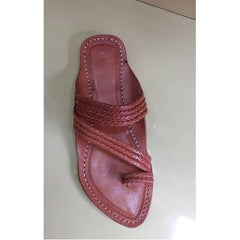 Elegant Handicraft Trendy Look Kolhapuri Chappals Design In Attractive Red Colour For Women