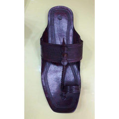 Authentic Handicraft Trendy Look Kolhapuri Chappals Design In Voilet Colour For Women