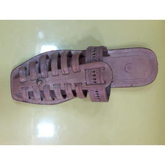 Authentic Handicraft Trendy Look Kolhapuri Chappals Design In Purple Colour For Women
