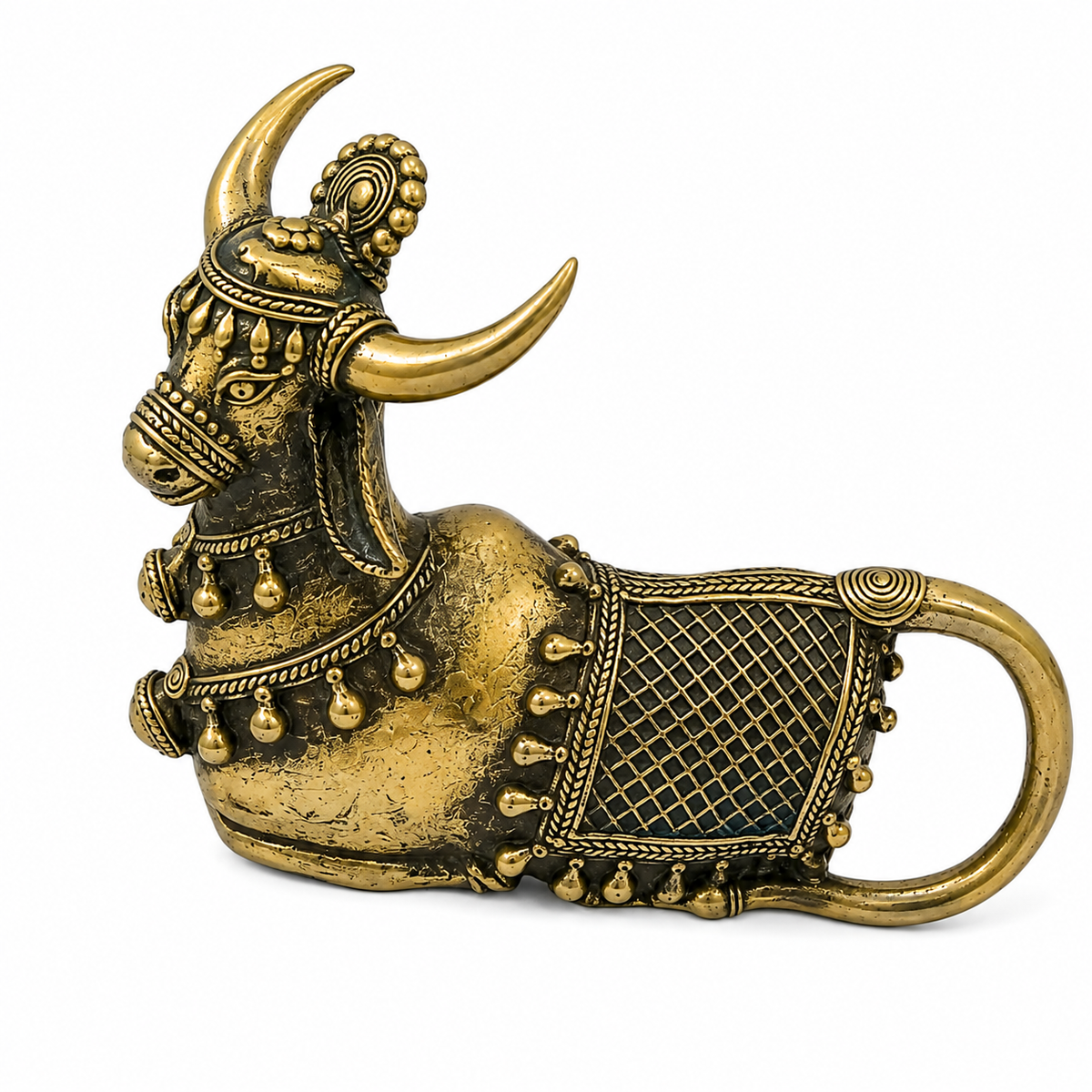 Nandi with Bells & Jali Art