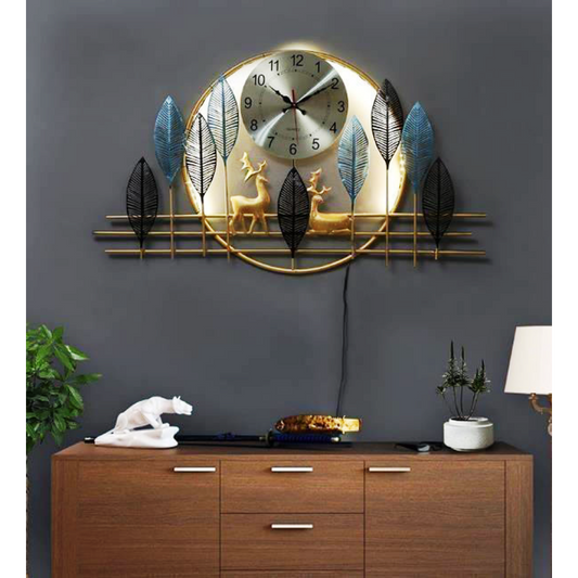 Decorative Metal Wall Art With Clock