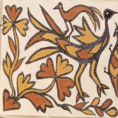 Peacock Family Khovar Painting