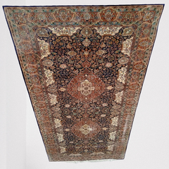 Designer Brown Hand Knotted Carpet 24/24 Knots