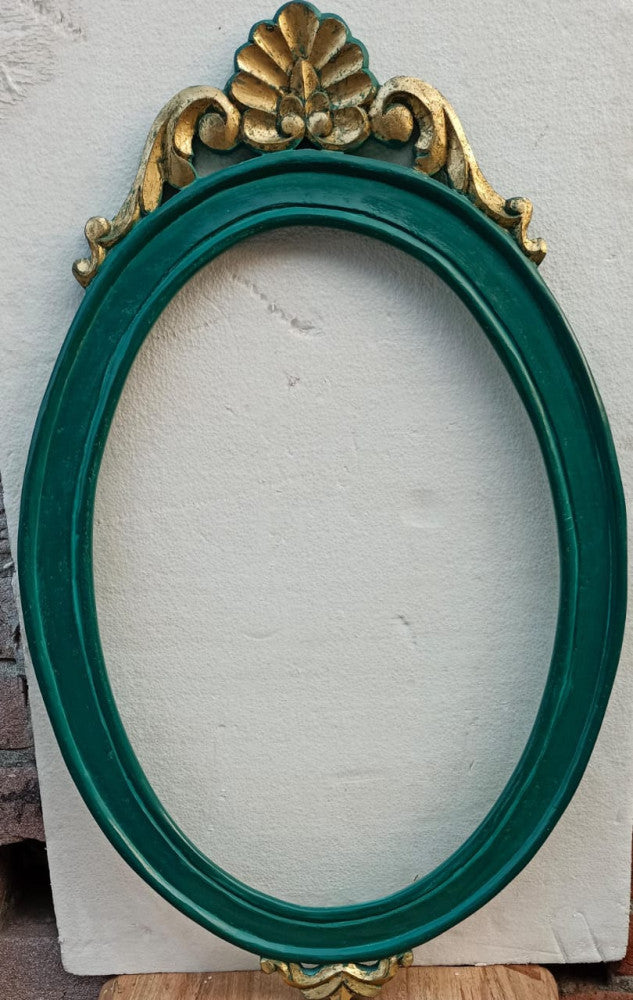 Designer Oval Wooden Mirror Frame
