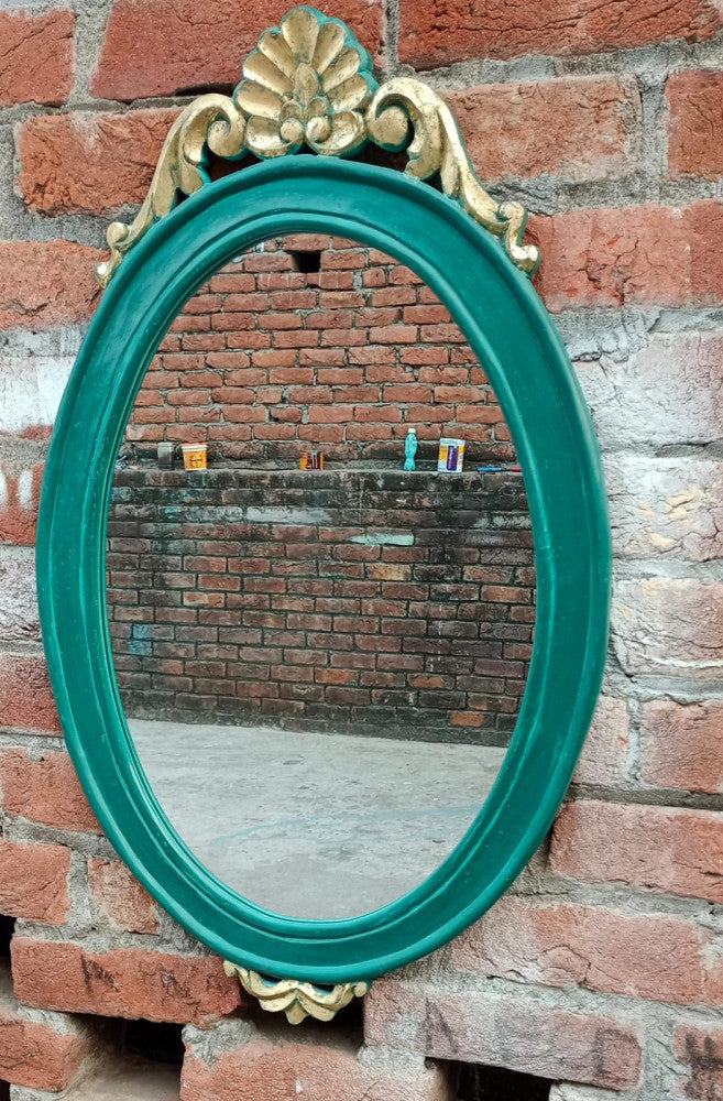 Designer Oval Wooden Mirror Frame