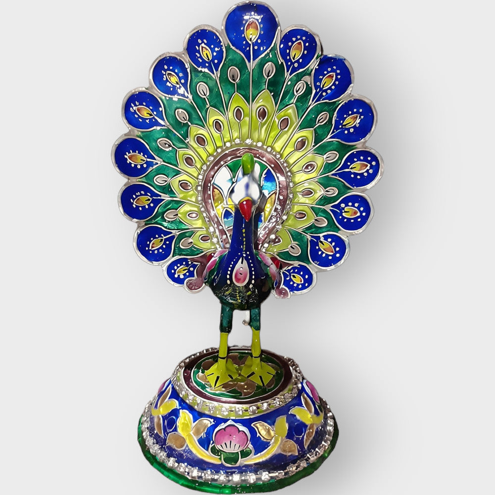Designer Peacock Dancing Meenakari Art